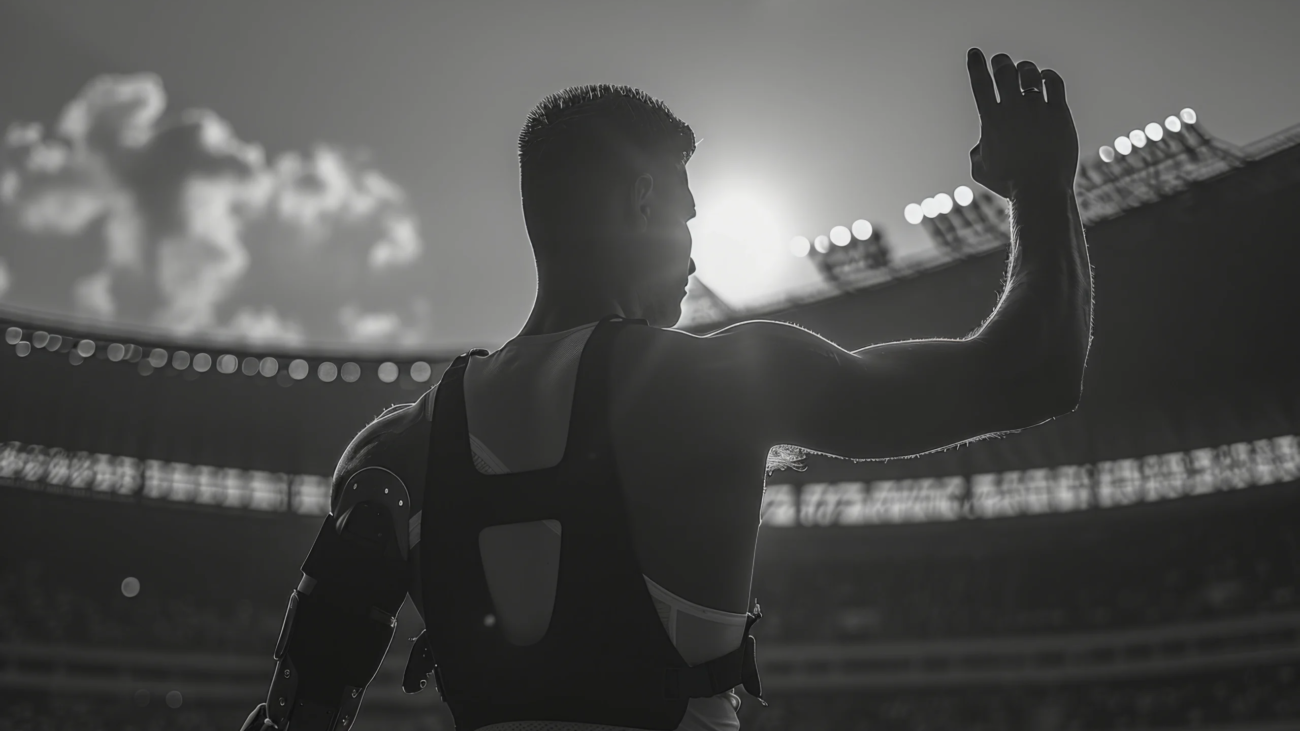 black-white-portrait-athlete-competing-paralympics-championship-games